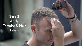 Step 2 of application is to apply Tortoise and Hair fibers