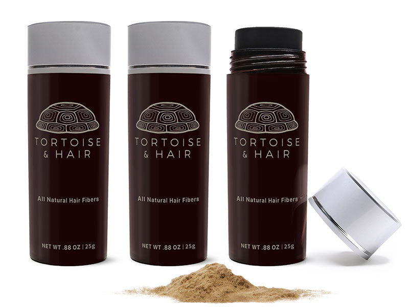 Tortoise & Hair fibers are breathable, comfortable to wear and great for all hair types and textures. Easily washes out with shampoo. Select one of our seven shades to naturally blend with your hair color, or mix and match to find your perfect color.