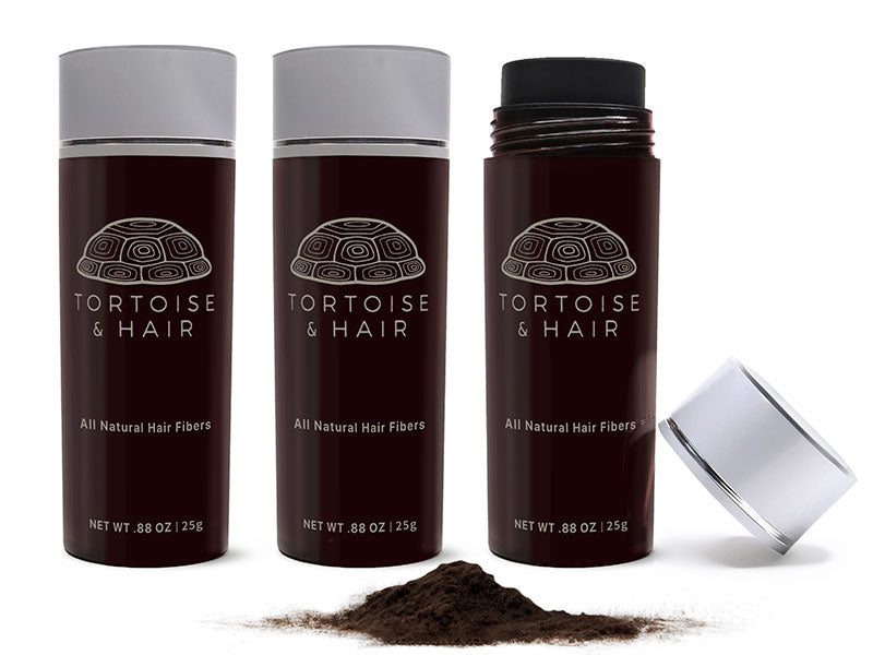 Tortoise & Hair fibers are breathable, comfortable to wear and great for all hair types and textures. Easily washes out with shampoo. Select one of our seven shades to naturally blend with your hair color, or mix and match to find your perfect color.
